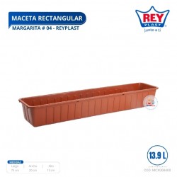 MACETA RECTANGULAR MARGARITA # 04