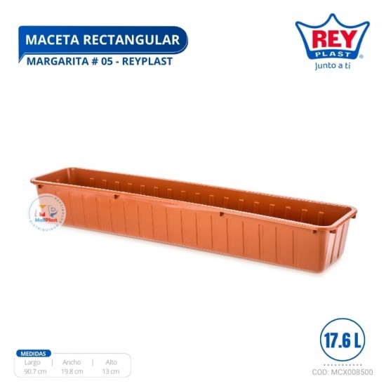 MACETA RECTANGULAR MARGARITA # 05