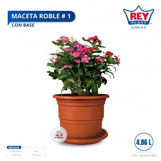 MACETA ROBLE # 1 C/ BASE