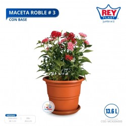 MACETA ROBLE # 3 C/ BASE