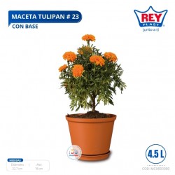 MACETA TULIPAN # 23 C/ BASE