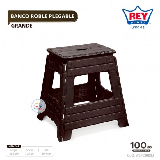 BANCO ROBLE PLEGABLE GRANDE