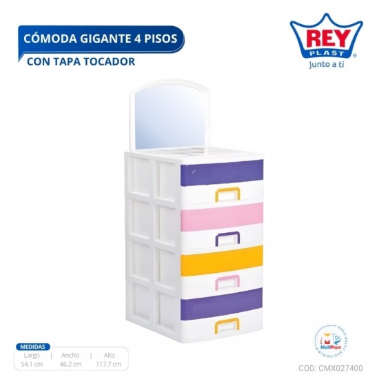 COMODA GIGANTE 4 PISOS C/ TOCADOR