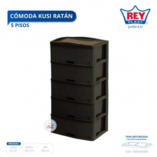 COMODA KUSI RATAN 5 PISOS