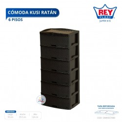 COMODA KUSI RATAN 6 PISOS