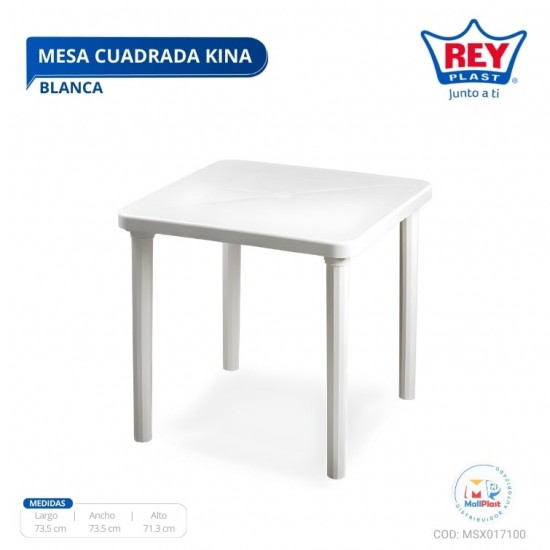 MESA CUADRADA KINA BLANCA