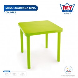 MESA CUADRADA KINA COLORES