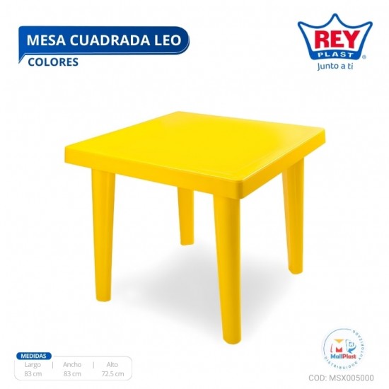 MESA CUADRADA LEO COLORES