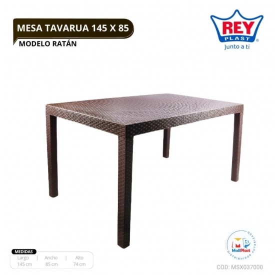 MESA TAVARUA 145 X 85 - MODELO RATAN