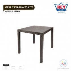 MESA TAVARUA 75 X 75 - MODELO RATAN