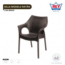 SILLA MODELO RATAN C/ BRAZO