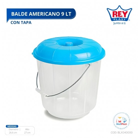 BALDE AMERICANO 9 LT C/TAPA