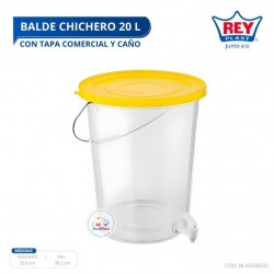 BALDE CHICHERO 20 L C/ TAPA COMERCIAL Y CAÑO