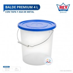 BALDE PREMIUM 4 L C/ TAPA Y ASA DE METAL