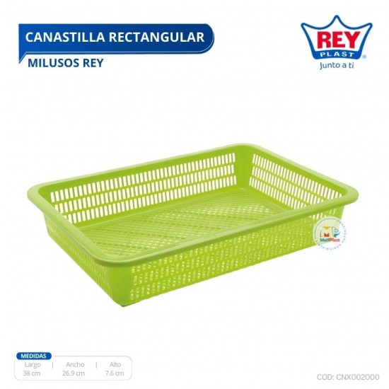 CANASTILLA RECTANGULAR MILUSOS REY