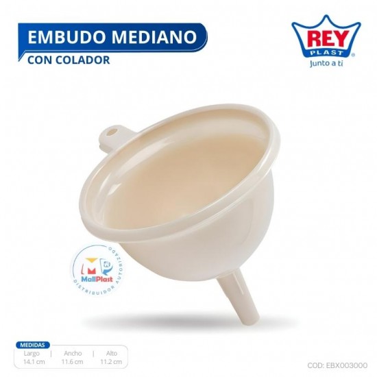 EMBUDO MEDIANO C/ COLADOR