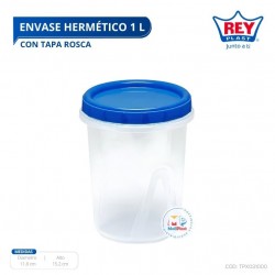 ENVASE HERMETICO 1 L C/ TAPA ROSCA