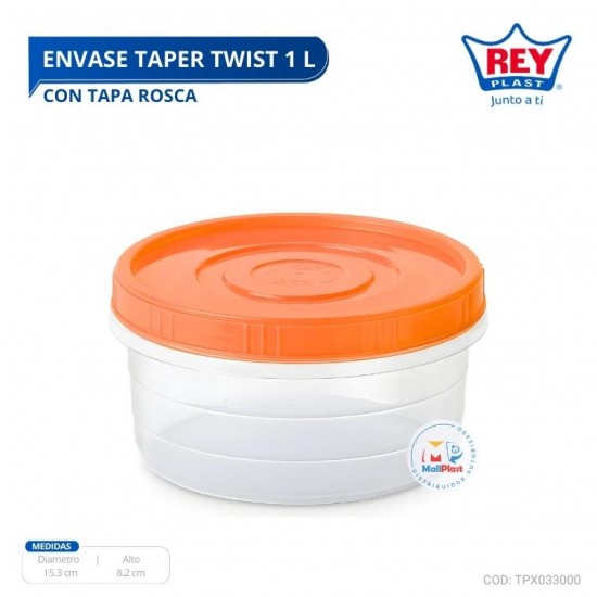 ENVASE TAPER TWIST 1 L C/ TAPA ROSCA