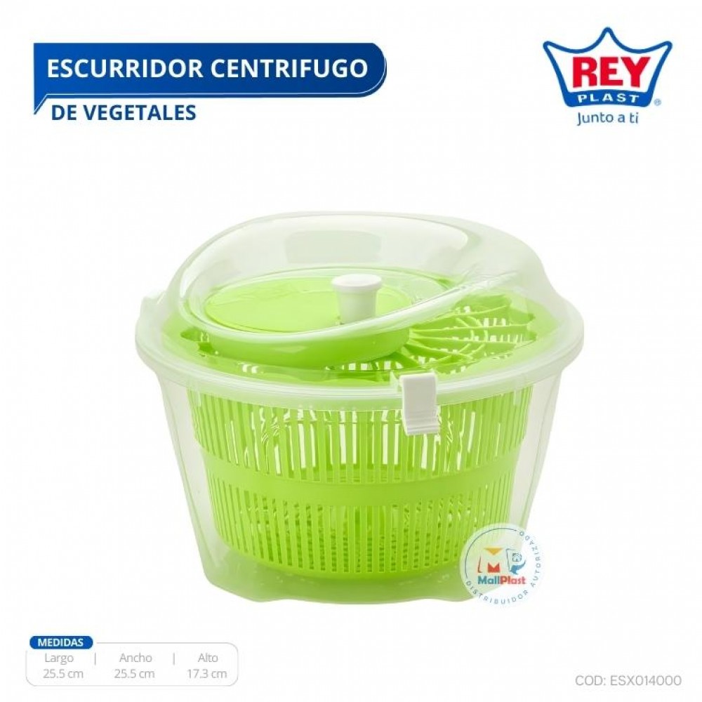 ESCURRIDOR CENTRIFUGO DE VEGETALES - PQTE X 12 UN - Plasticos Rey