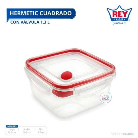 HERMETIC CUADRADO C/ VALVULA 1.3 L