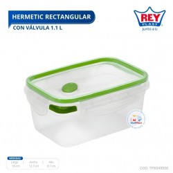 HERMETIC RECTANGULAR C/ VALVULA 1.1 L