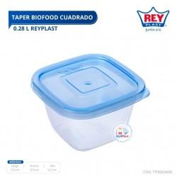 TAPER BIOFOOD CUADRADO 0.28 L