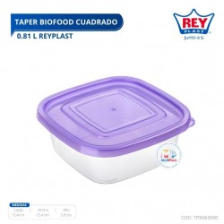 TAPER BIOFOOD CUADRADO 0.81 L