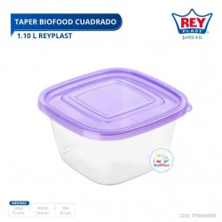 TAPER BIOFOOD CUADRADO 1.1 L