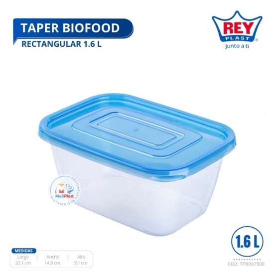 TAPER BIOFOOD RECTANGULAR 1.6 L