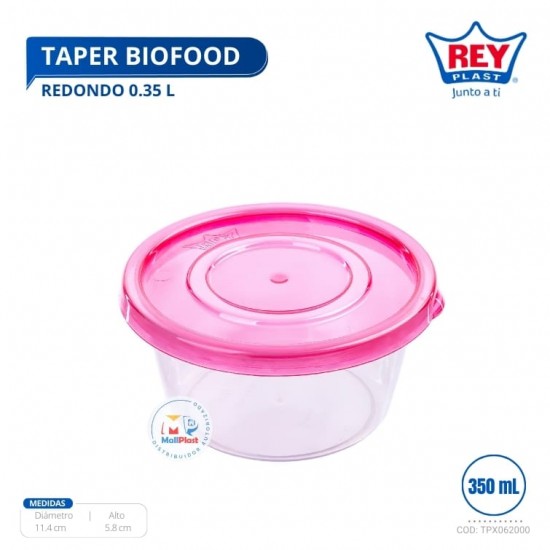 TAPER BIOFOOD REDONDO 0.35 L