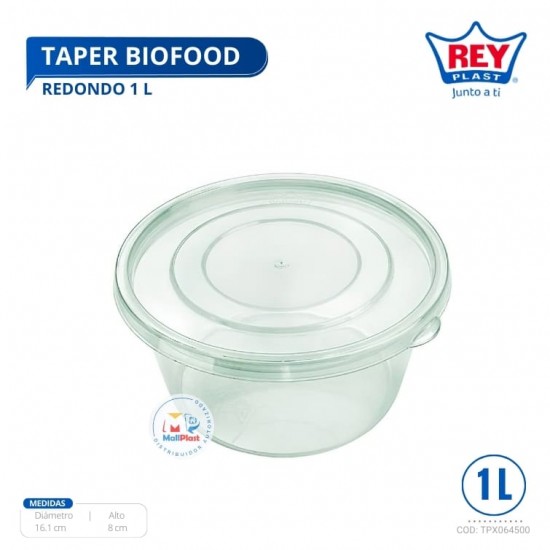 TAPER BIOFOOD REDONDO 1 L