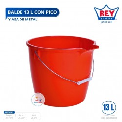 BALDE 13 L C/ PICO Y ASA DE METAL