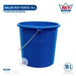 BALDE REY FORTE C/ ASA DE METAL 15 L