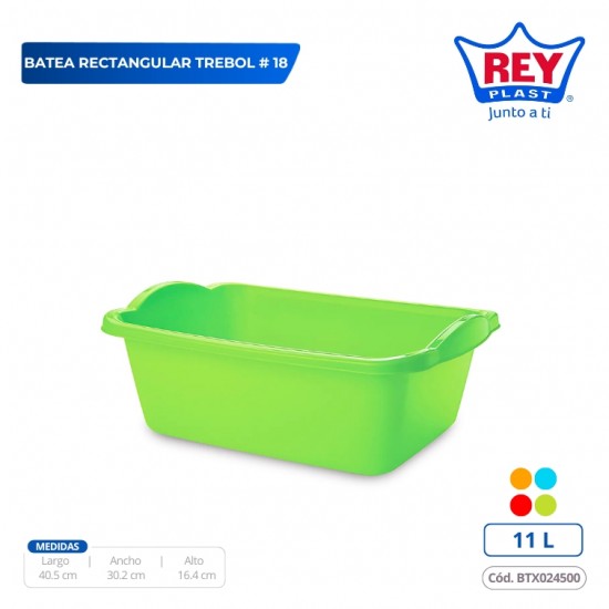 BATEA RECTANGULAR TREBOL # 18