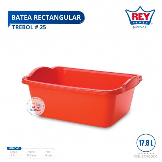 BATEA RECTANGULAR TREBOL # 25