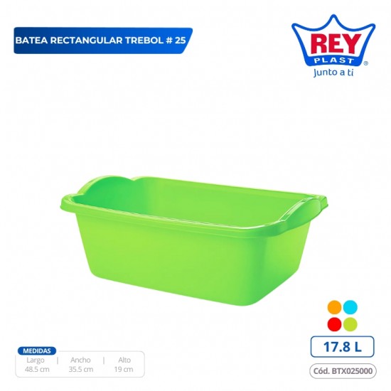 BATEA RECTANGULAR TREBOL # 25