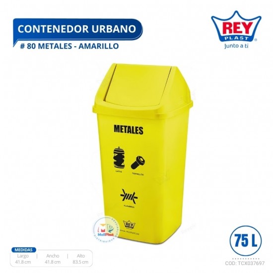 CONTENEDOR URBANO # 80 METALES - AMARILLO