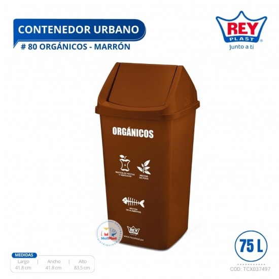 CONTENEDOR URBANO # 80 ORGANICOS - MARRON