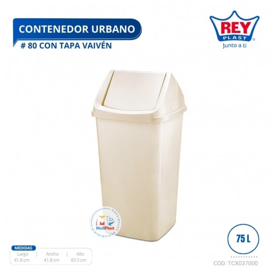 CONTENEDOR URBANO # 80 C/ TAPA VAIVEN