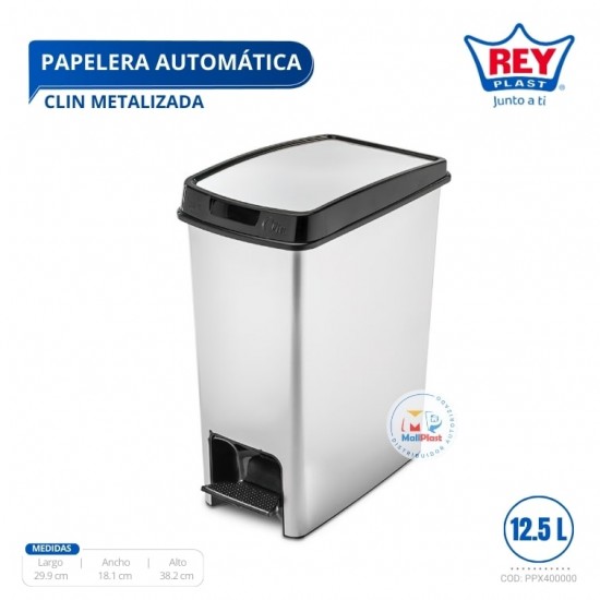 PAPELERA AUTOMATICA CLIN METALIZADA