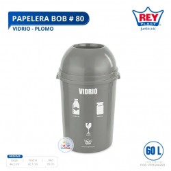 PAPELERA BOB # 80 VIDRIO