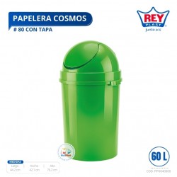 PAPELERA COSMOS # 80 C/ TAPA