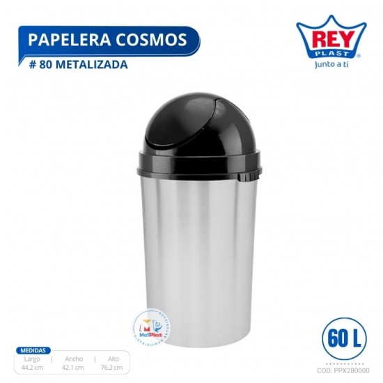 PAPELERA COSMOS # 80 METALIZADA