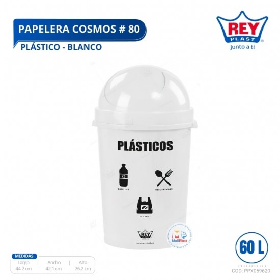 PAPELERA COSMOS # 80 PLASTICO