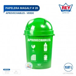 PAPELERA MAGALY # 20 APROVECHABLES - VERDE