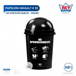 PAPELERA MAGALY # 20 NO APROVECHABLES - NEGRO