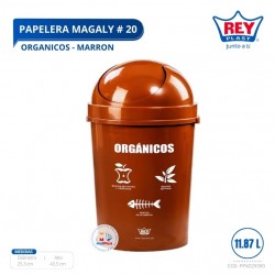 PAPELERA MAGALY # 20 ORGANICOS - MARRON