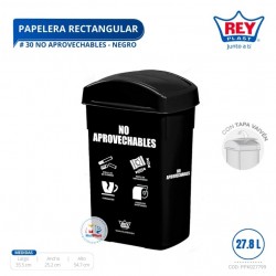 PAPELERA RECTANGULAR # 30 NO APROVECHABLES