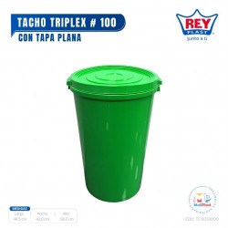 TACHO TRIPLEX # 100 C/TAPA PLANA