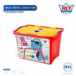 BAUL MOVIL LOCK # 100 DECORADO NIÑO